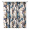 Ninola Design Artistic Texture Blue Gold Single Panel Sheer Window Curtain - Deny Designs - image 3 of 4