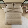 Sapphtopaz Comforter Set Oversized Chenille Tufted Jacquard Comforter Bedding Set,Overfilled Quilt,Comforter&Standard Sham,Tan - 2 of 4