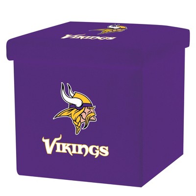 NFL Franklin Sports Minnesota Vikings Storage Ottoman with Detachable Lid