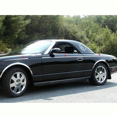 QAA is Compatible with 2002-2006 Ford Thunderbird 8 Piece Stainless Side Molding Accent Trim, Upper Kit TH43668