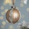 Whisen D3.9" Christmas Ball Ornaments, Glass Decorative Hanging Ball Christmas Tree Ornaments, Set of 6 - 3 of 4
