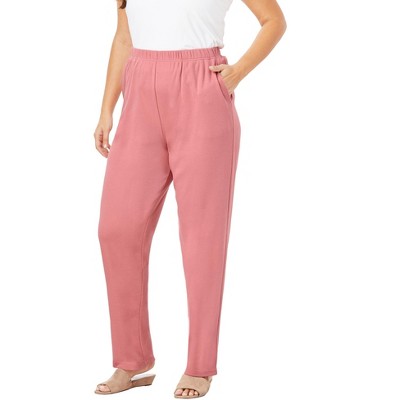Roaman's Petite Straight Leg Soft Knit Pant