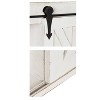 Decorative Wood Wall Storage Cabinet with Vanity Mirror and Sliding Barn Door Rustic White - Kate & Laurel All Things Decor: - 3 of 4