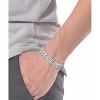 Unisex H-Link Bracelet with Crocodile Clasp, Adjustable Polished Metal Accessory for Men and Women - 3 of 4