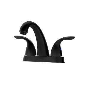 ChicFurnit Bathroom Sink Faucet Two Handle CUPC Certified Sleek Design for Modern Spaces, Black, 9.84"*7.09"*5.12" - 1 of 4