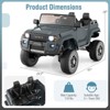 Costway 24V 2 Seater Ride on Car for Kids Licensed Toyota LC250 Ride on Truck with Remote Black/Gray/Navy/Pink/Red - 3 of 4