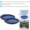 Sunnydaze Outdoor/Indoor High-Fired Glazed UV- and Frost-Resistant Ceramic Flower Pot Planter Saucers - Imperial Blue - 2 of 4