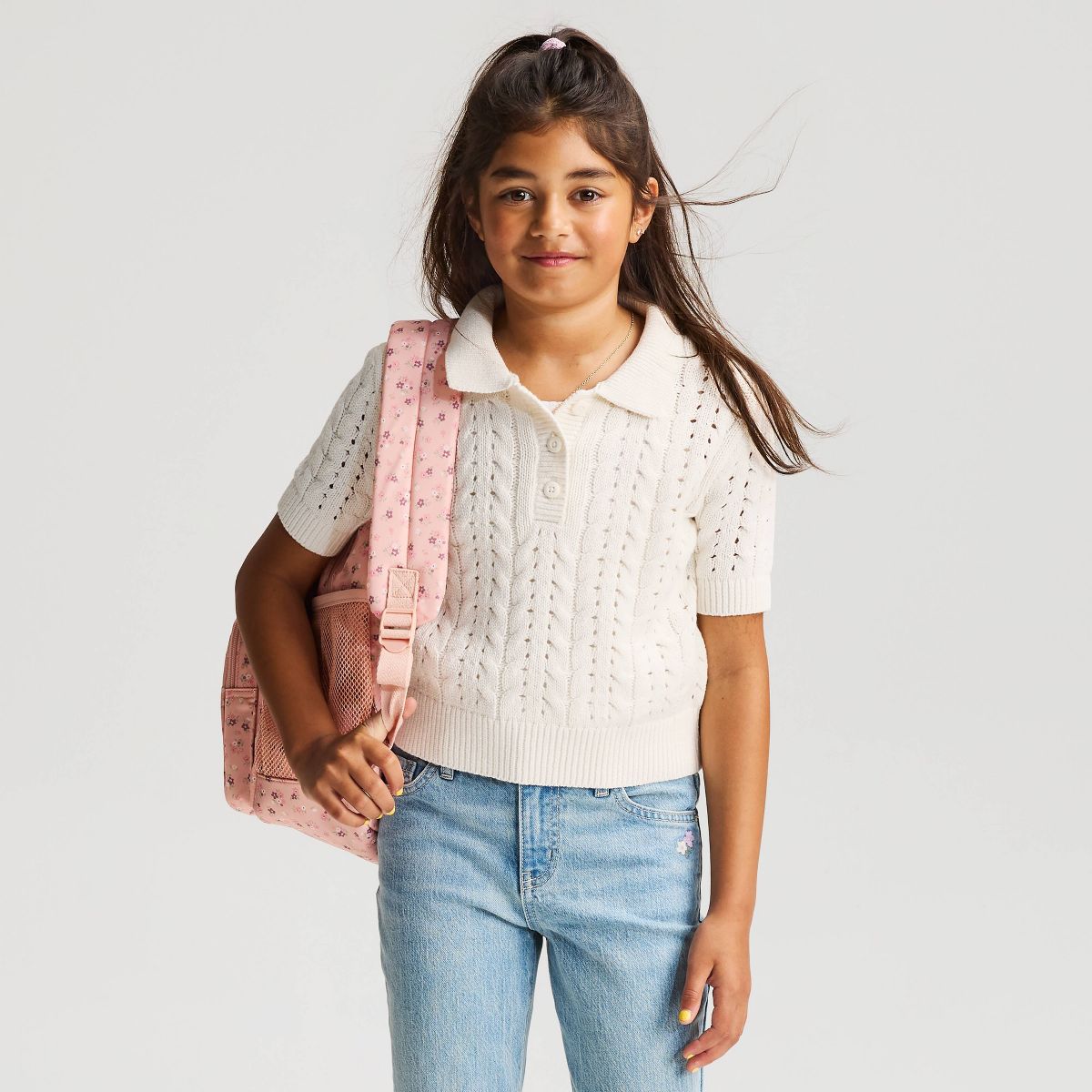Girls' Short Sleeve Pullover Sweater - Cat & Jack™ - thumbnail 4