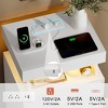 WOWLIVE 4 Drawer Dresser with Outlet & LED, Dresser with Push-To-Open Extension Drawer, Wood Storage Chest - 4 of 4
