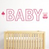 Big Dot of Happiness It's a Girl - Peel and Stick Pink Baby Shower Standard Banner Wall Decals - Baby - 2 of 4