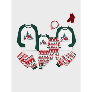 PATPAT Family Christmas Pjs Matching Sets Holiday Jammies Sleepwear Christmas Pajamas for Family Xmas Outfits with Socks - 1 of 4