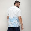Campus Sutra Men Men's Chalk White:Azure Blue Landscape Strokes Shirt - 4 of 4