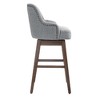 Zeus & Ruta 39.76 in. Counter Height 360 Degree Swivel Bar Stools Set of 2 with Footrest - 3 of 4