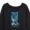 Women's - Star Wars - The Mandalorian This Is The Way Hyperspace Lightweight French Terry Wide Neck Long Sleeve Graphic Shirt - 2 of 4