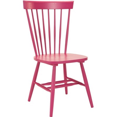 Raspberry High Back Wood Windsor Side Chair Set