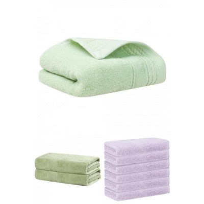 REGALWOVEN Striped Soft Absorbent Bathroom Cotton Towel Set 3 Pcs
