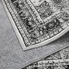 5'x7' Washable Vintage Area Rug, Non-Slip Low Pile Soft Rug with Rubber Backing, Perfect for Living Room, Bedroom, Dining, and Kitchen, Grey - 4 of 4