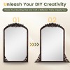 Kowtko Vintage Arched Wall Mirror, Carved Solid Wood Frame, Wall-Mounted Mirror for Home Decor- The Pop Home - 4 of 4