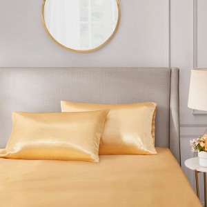 2 Pcs Elegant Wrinkle Free Pillowcases, All Season Smooth Home Textile for Lux Bedroom Decor - 1 of 4