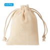 Unique Bargains Bank Coin Deposit Change Transit Bags Canvas Money Bag with Drawstring 6 Pcs - 3 of 4