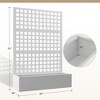 TOAOTBNBO Metal Raised Garden Bed with Square-Hole Trellis, Outdoor Planter Box for Climbing Plants, Galvanized Garden Box with Drainage Holes - 3 of 4