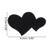 Unique Bargains Women's Heart Shape Hair Pad Bangs Patch Black 1 Pc - 4 of 4