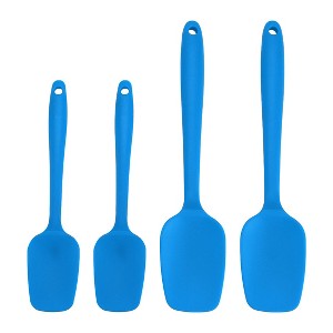 Unique Bargains Heat Resistant Non-scratch Non Sticky Rubber Spatula 10.8" x 2.4" 4 Pcs - 1 of 4