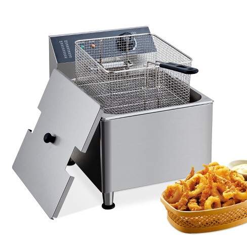 WhizMax 11L Electric Fryer with Basket & Lid 2.0, Deep Fryer for Restaurant Home Use, Adjustable Temperature, Stainless Steel, 110V - image 1 of 4