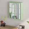 23.62 "Vintage Two Door Wall Cabinet with Mirror, Three-level Entrance Storage Space for Living Room, Bathroom, Dining Room - 2 of 4