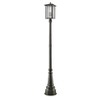 Aspen 3-Light Outdoor Post Fixture - Dimmable, Wet Rated, Aluminum, 60W, Seedy Glass - 2 of 2