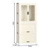 Clothing Storage With 4 Cubes & Hanging Rod,10 Pcs Hangers, Modern Armoire With Magnetic Doors, Armoire Closet-Cuddlewood - 4 of 4