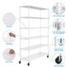 NicBex 82.00" 6-Tier Bookshelf with Adjustable Shelves & Wheels Bookcases for Living Room Home Office - 4 of 4