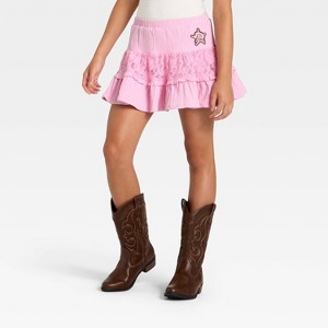 Girls' Toy Story Cowgirl Jessie Mesh Skort - Pink - 1 of 4
