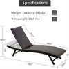 Maggift Patio Chaise Lounges 2PCS Armchair sturdy Outdoor Garden Yard, Lawn, Backyard, Deck, Pool Side, with Table, Brown, 76.5"*23.5"*35.75" - 2 of 4