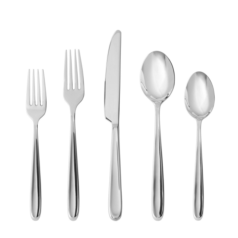 Photos - Other Appliances 5pc Stainless Steel Scoop Silverware Set - Fortessa Tableware Solutions
