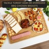 100% Organic Bamboo Cutting Board, 24x18 Inch Over the Sink Chopping Board/Carving Board with Handle and Juice Groove for Turkey,Meat,Vegetables,BBQ - 4 of 4