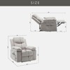 ChicFurnit Sectional Sofas Modern Power Recliner Chair with Adjustable Massage and Heating for Living Room, Beige, 38.13"*36.63"*40.5" - 3 of 4