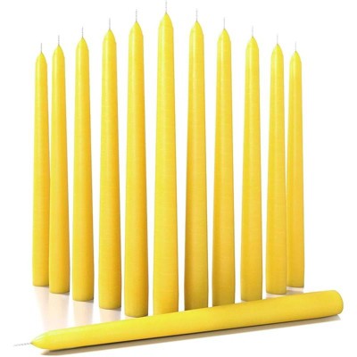 12 inch Taper Candles Set of 12 - Dripless and Smokeless Candle Unscented - Slow Burning Candle Sticks Are Perfect As Thanksgiving Taper Candles