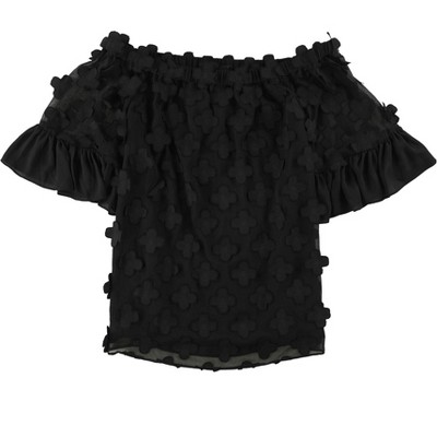 Alfani Womens Off-The-Shoulder Knit Blouse