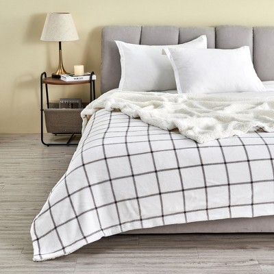Velvet Plush Soft Fleece Reversible Throw, Warm and Comfortable Bed Blanket - Great Bay Home