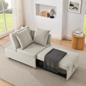 VYNXARIA Convertible Sleeper Sofa Chair Adjustable Backrest Recliner,Modern Linen Fabric for Living Room for Tight Spaces - 1 of 4