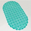 Home Mart Goods Teal Vinyl Non-Slip Bathtub Shower Mat With Suction Cups -27" x15" - 4 of 4