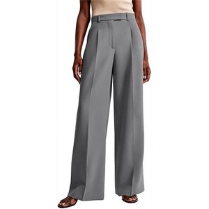 BLUEMING Women’s Elevated High-Waist Trousers Fluid Wide-Leg Silhouette with Flowy Trousers with Drape Professional Office Pants - 1 of 4
