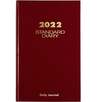 AT-A-GLANCE 2022 Standard Diary Hard Journal 7.75" x 12" Red SD377-13-22