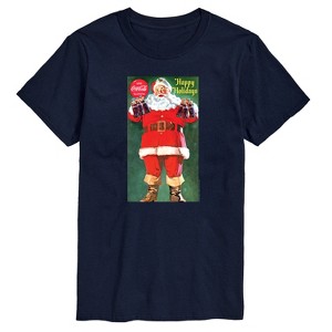 Men's - Coca Cola - Vintage Santa With Coca Cola Bottles Short Sleeve Graphic T-Shirt - 1 of 4
