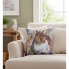 Manual Woodworkers & Weavers Romantic Bunny Accent Pillow – 18" Climaweave Springtime Style - 2 of 3