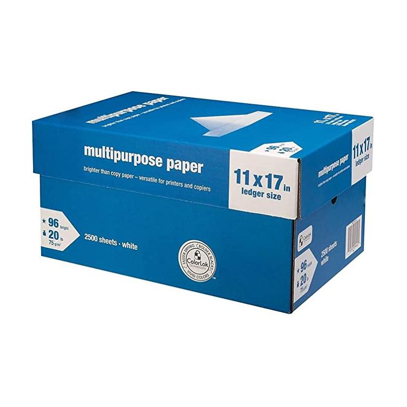 MyOfficeInnovations 11" x 17" Multipurpose Paper 20 lbs. 96 Brightness 500/RM 5 RM/CT 562782, 1 of 7