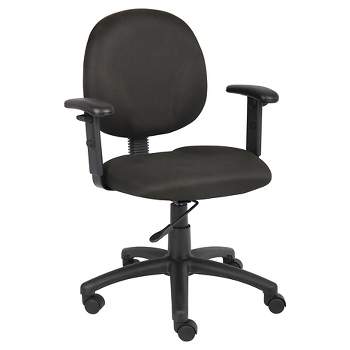 Diamond Task Chair with Adjustable Arms Black - Boss Office Products