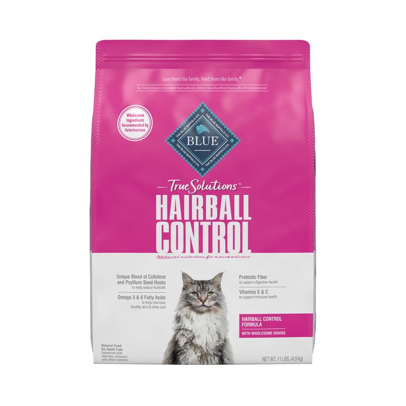 Blue Buffalo True Solutions Indoor Hairball Adult Cat Chicken Dry Cat Food - 11lbs, 1 of 11
