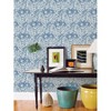 NuWallpaper Foliole Peel and Stick Wallpaper Blue: Removable Vinyl, Self-Adhesive, Solid Pattern, 28.2 Sq Ft Coverage - 2 of 4